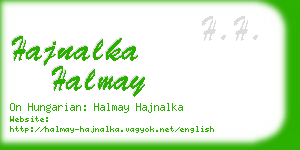 hajnalka halmay business card